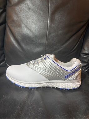 Etonic Men's White and Blue Athletic Golf Shoe